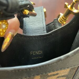 Fendi Black and Gold Designer Bag